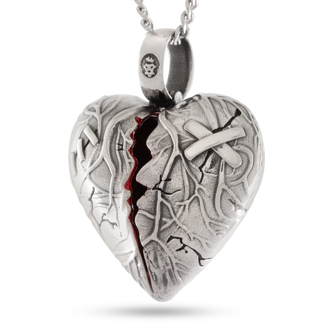 Heart of Steel Necklace  in  2.2" by Kingices