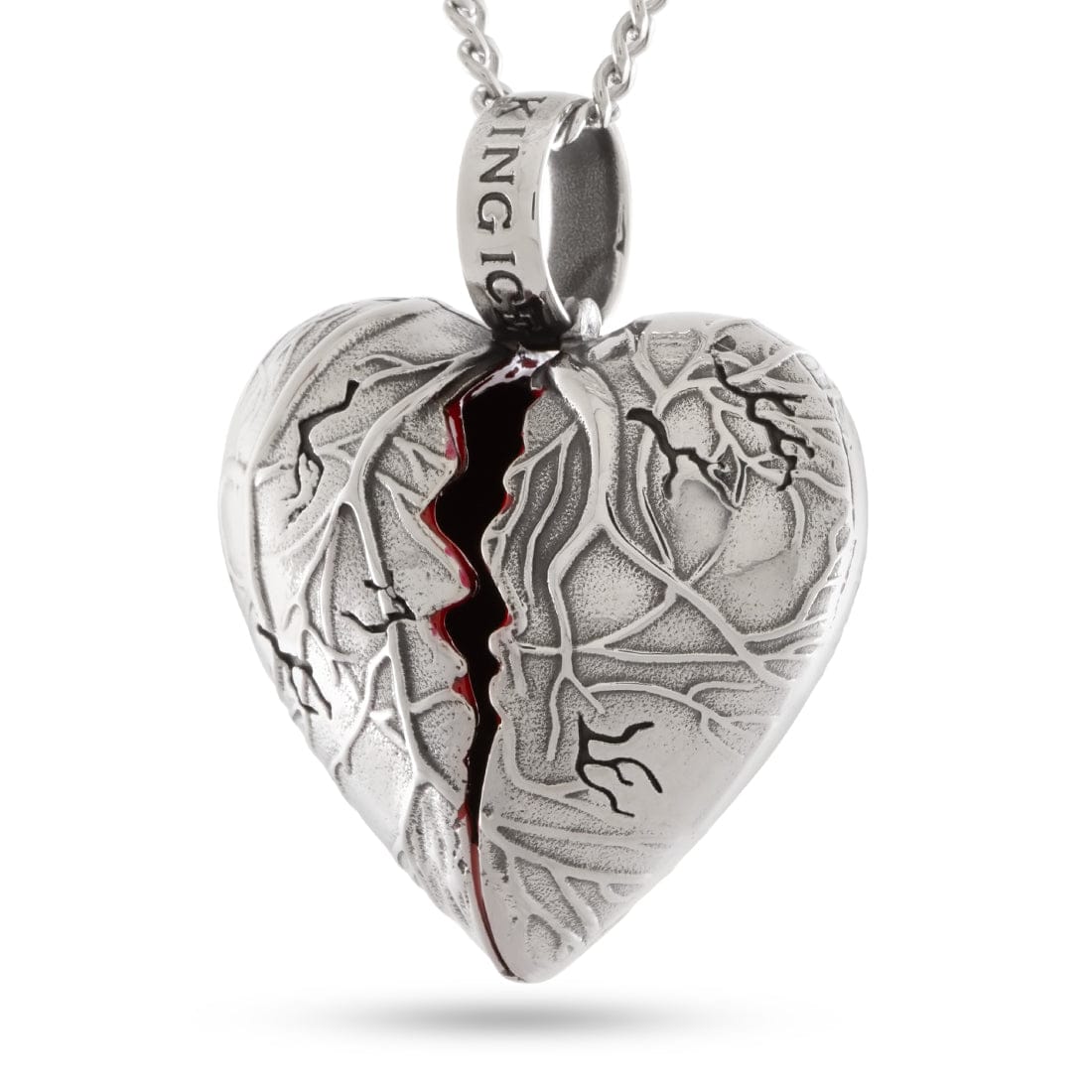 Heart of Steel Necklace  in  2.2" by Kingices
