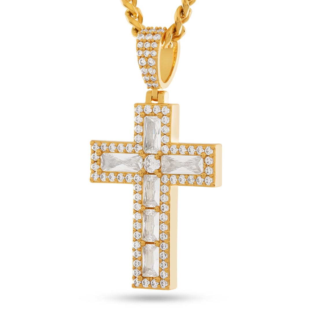 Holdfast Cross Necklace  in  18K Gold by Kingices