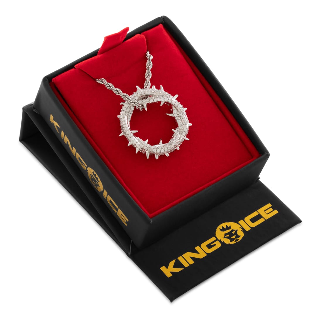Iced Crown of Thorns Necklace  in  by Kingices