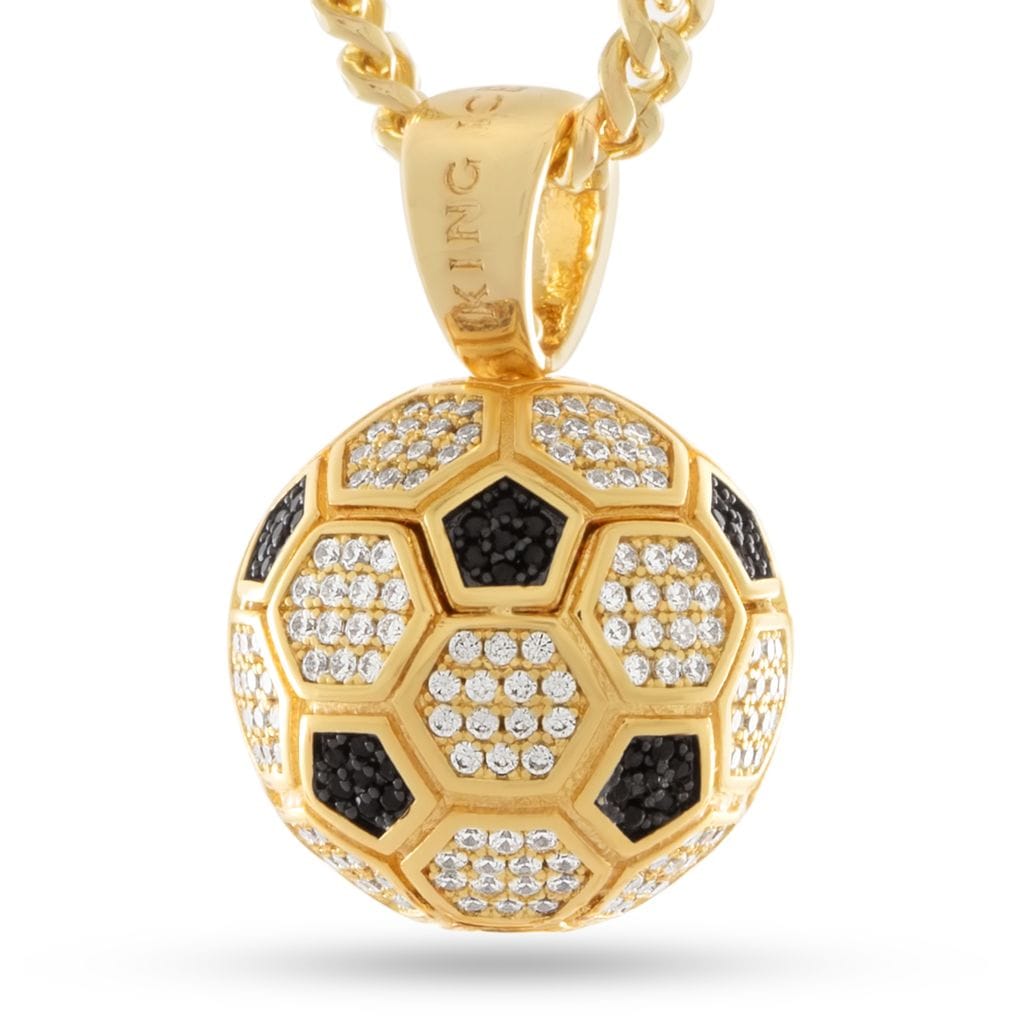 Iced World Match Ball Necklace  in  by Kingices