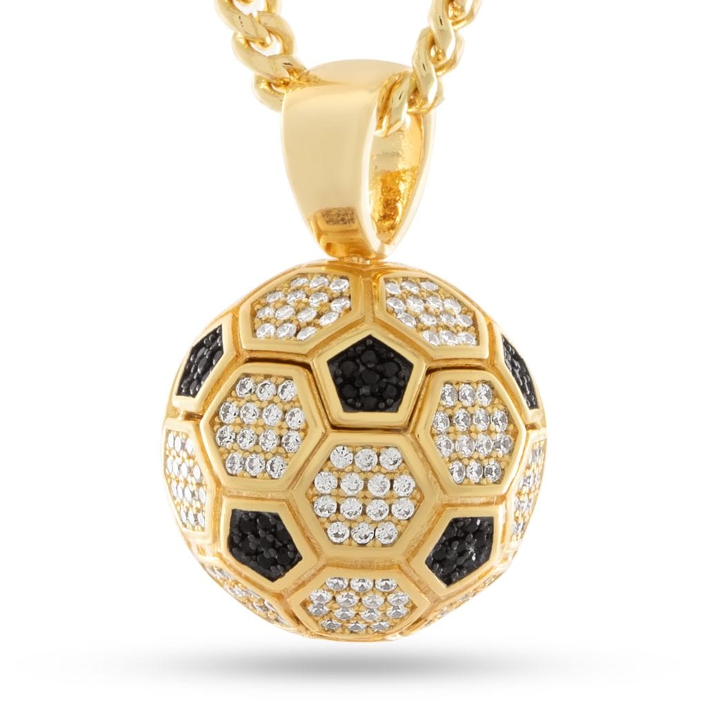 Iced World Match Ball Necklace  in  by Kingices