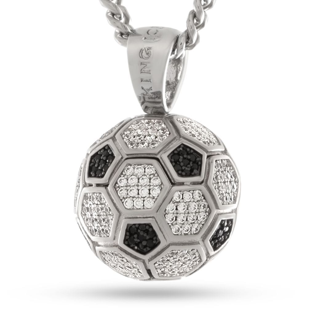 Iced World Match Ball Necklace  in  by Kingices