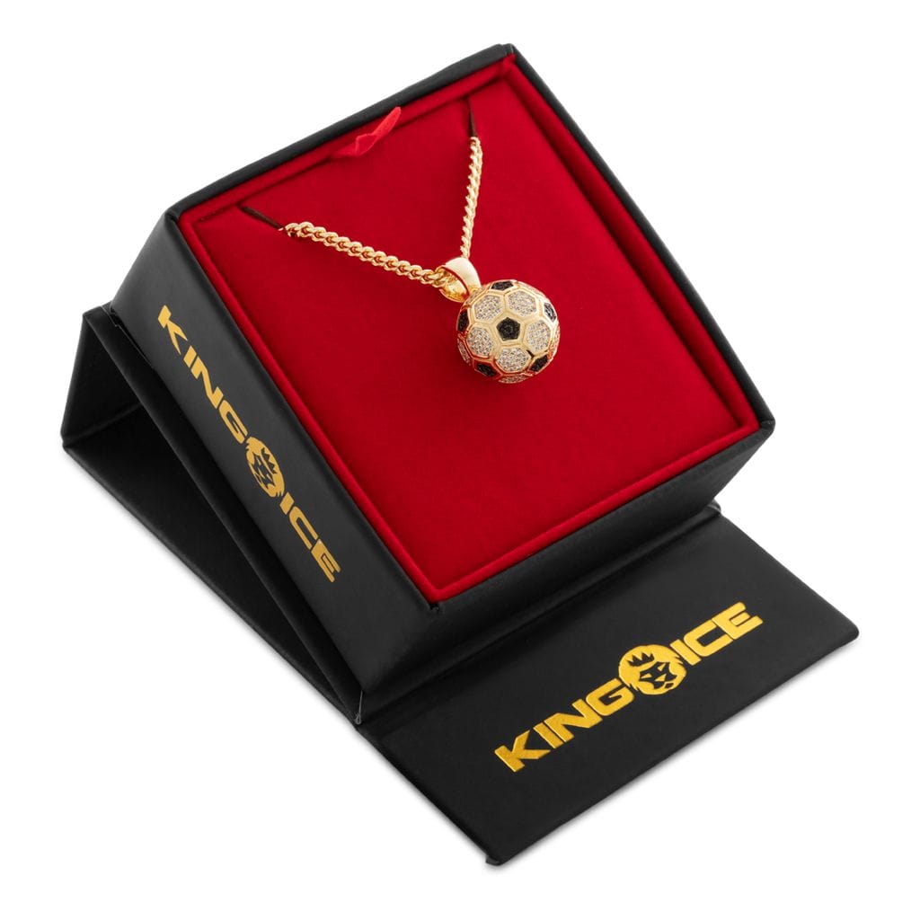 Iced World Match Ball Necklace  in  by Kingices