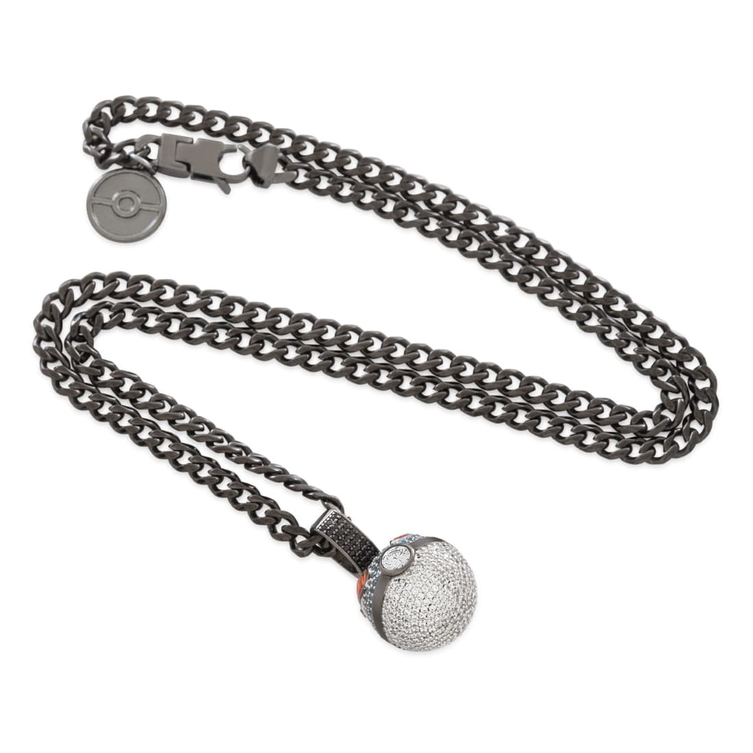Kingices | Pokémon - Great Ball Necklace  in  Black Gold / 1.1" by Kingices