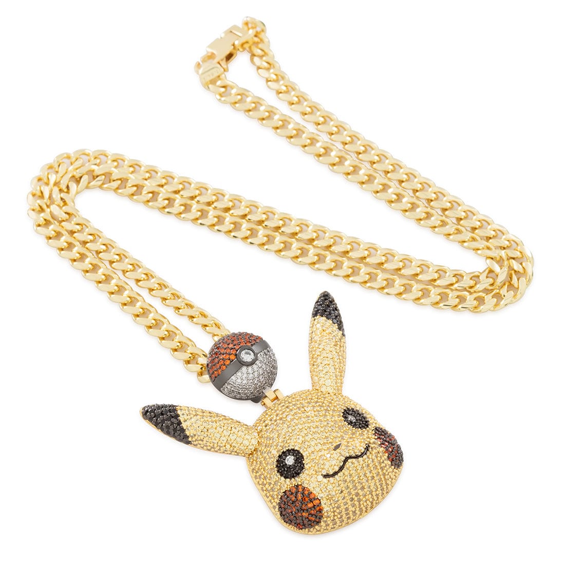 Kingices | Pokémon - Pikachu Necklace  in  14K Gold / 1.9" by Kingices