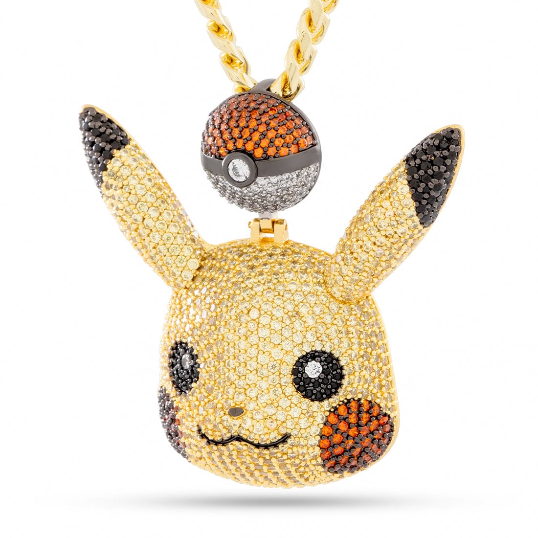 Kingices | Pokémon - Pikachu Necklace  in  14K Gold / 1.9" by Kingices
