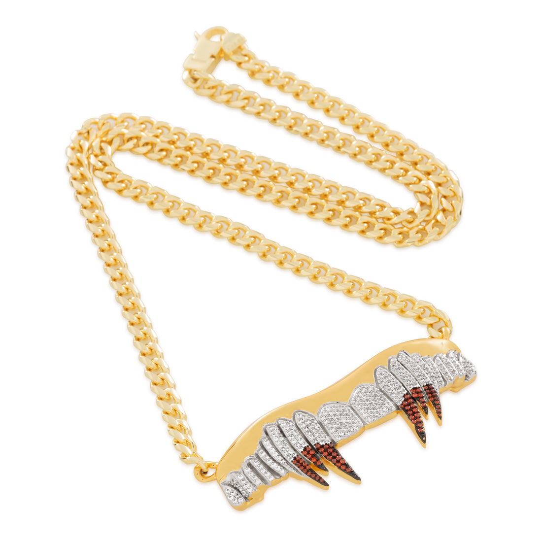 LE Vamp Fangs Necklace  in  14K Gold / 1" by Kingices
