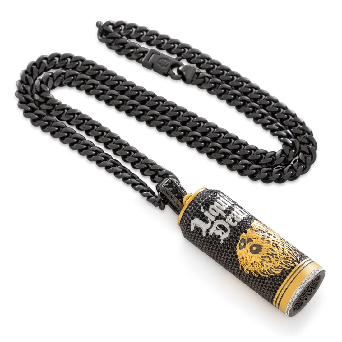 Liquid Death x Kingices - Iced Sparkling Water Can Necklace  in  Black Gold / 2.6" by Kingices