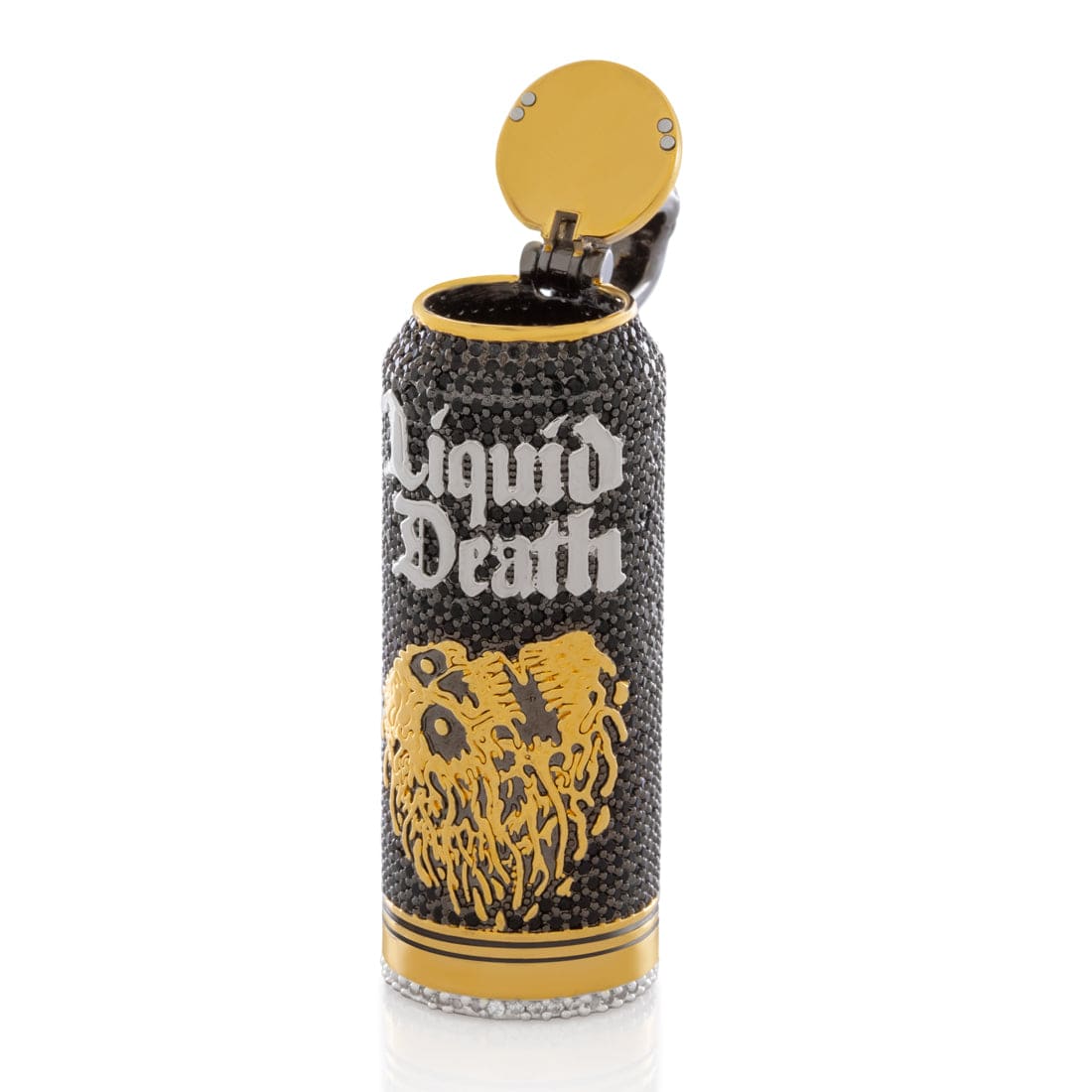 Liquid Death x Kingices - Iced Sparkling Water Can Necklace  in  Black Gold / 2.6" by Kingices