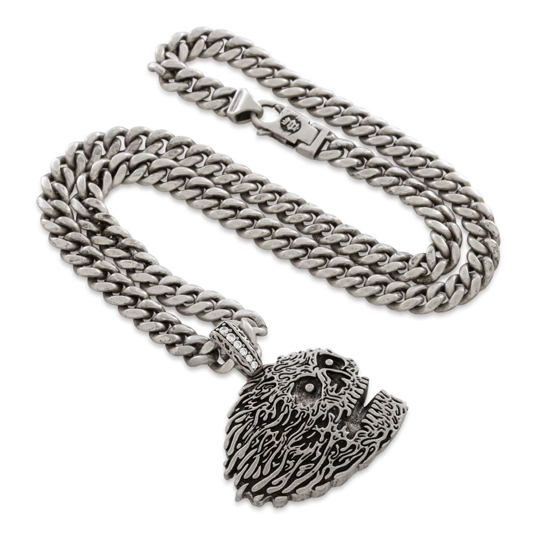 Liquid Death x Kingices - Skull Necklace  in  White Gold / 1.9" by Kingices