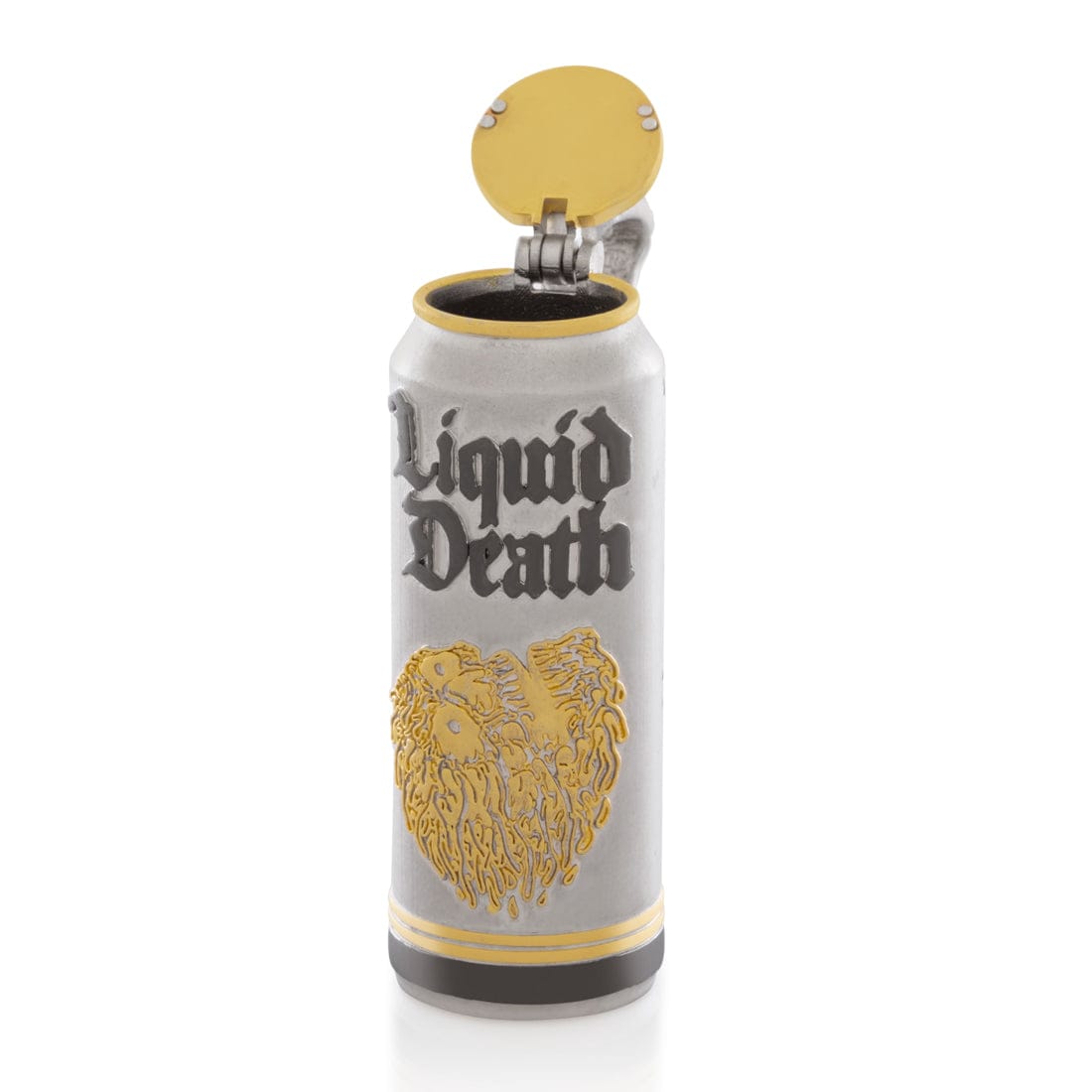 Liquid Death x Kingices - Still Water Can Necklace  in  White Gold / 2.6" by Kingices