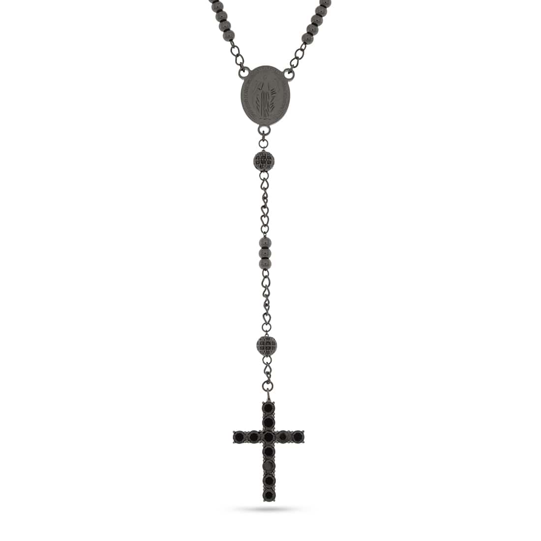 Our Father Rosary Chain  in  Black Gold by Kingices