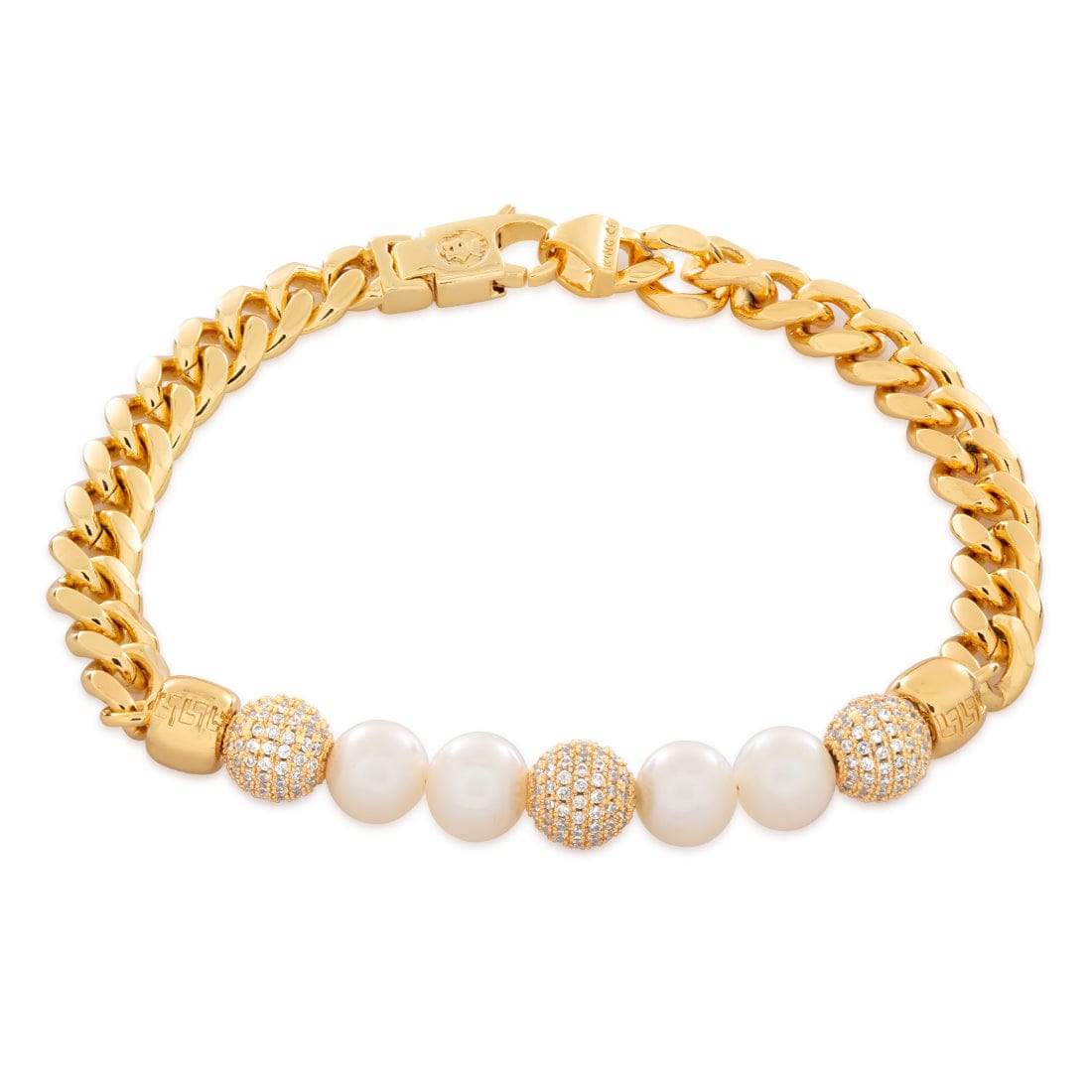 Pearl of Wisdom Bracelet  in  Gold Plated / 14K Gold / 8" by Kingices