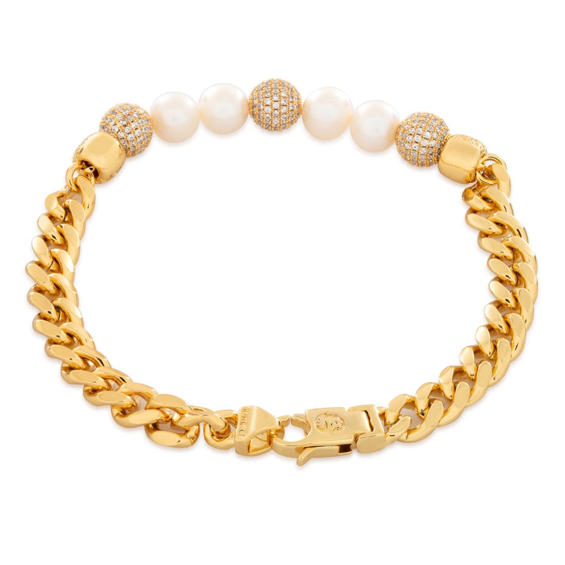 Pearl of Wisdom Bracelet  in  Gold Plated / 14K Gold / 8" by Kingices