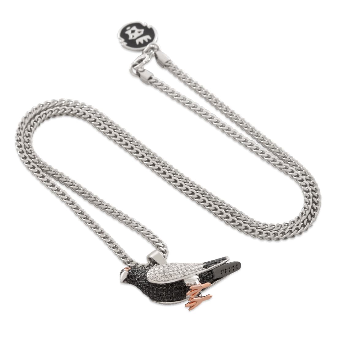 Pigeon Necklace  in  White Gold by Kingices