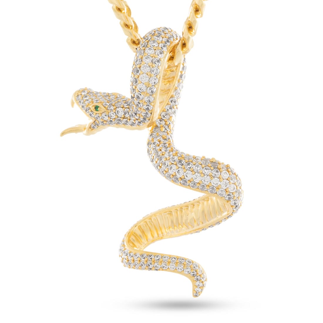 Pit Viper Necklace  in  2.1" / 14K Gold by Kingices