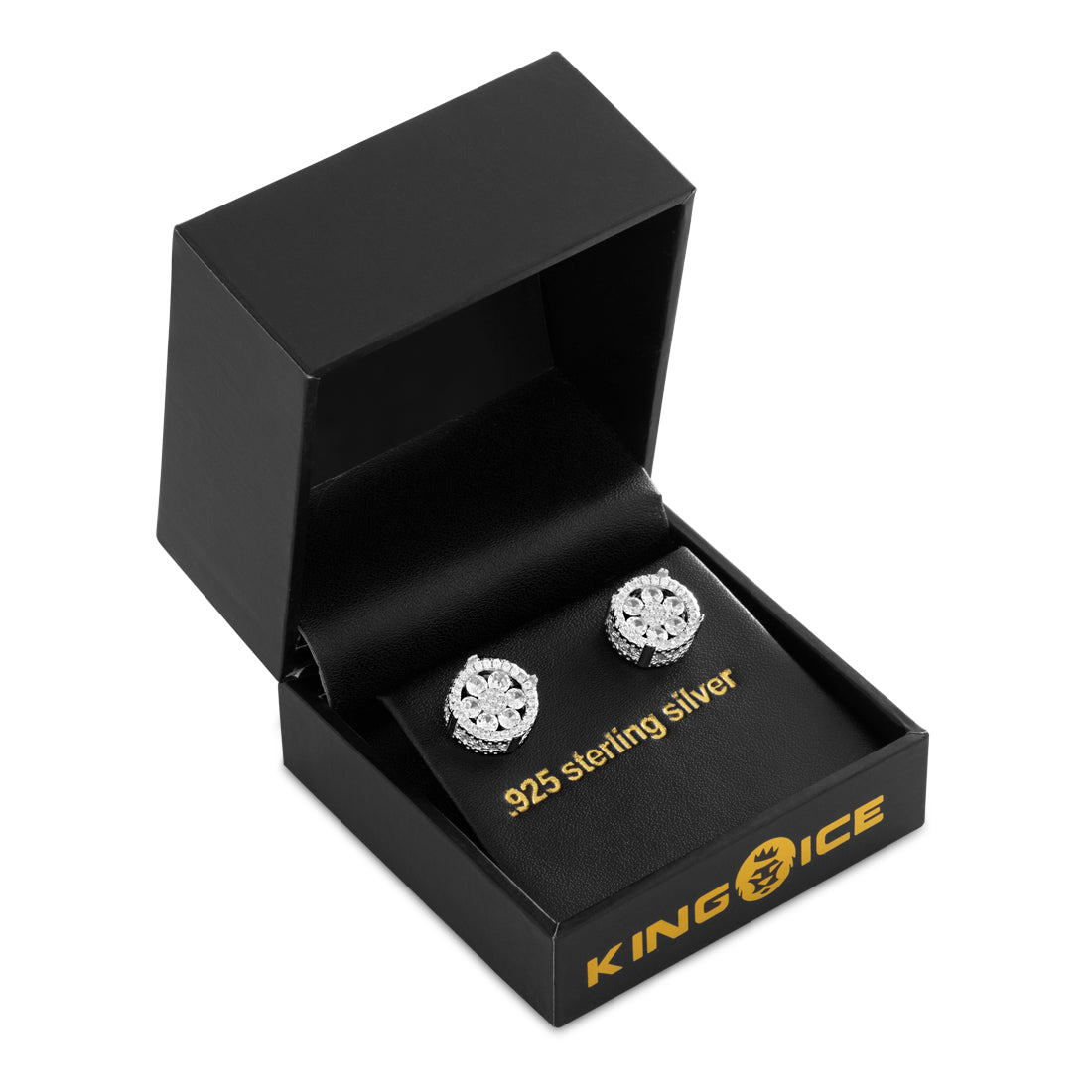 Round Cluster Stud Earrings  in  by Kingices