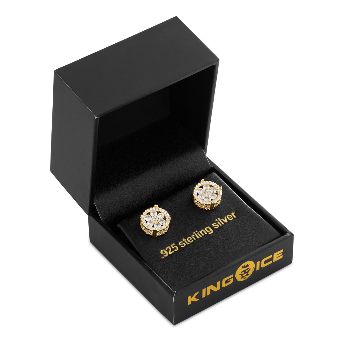 Round Cluster Stud Earrings  in  by Kingices