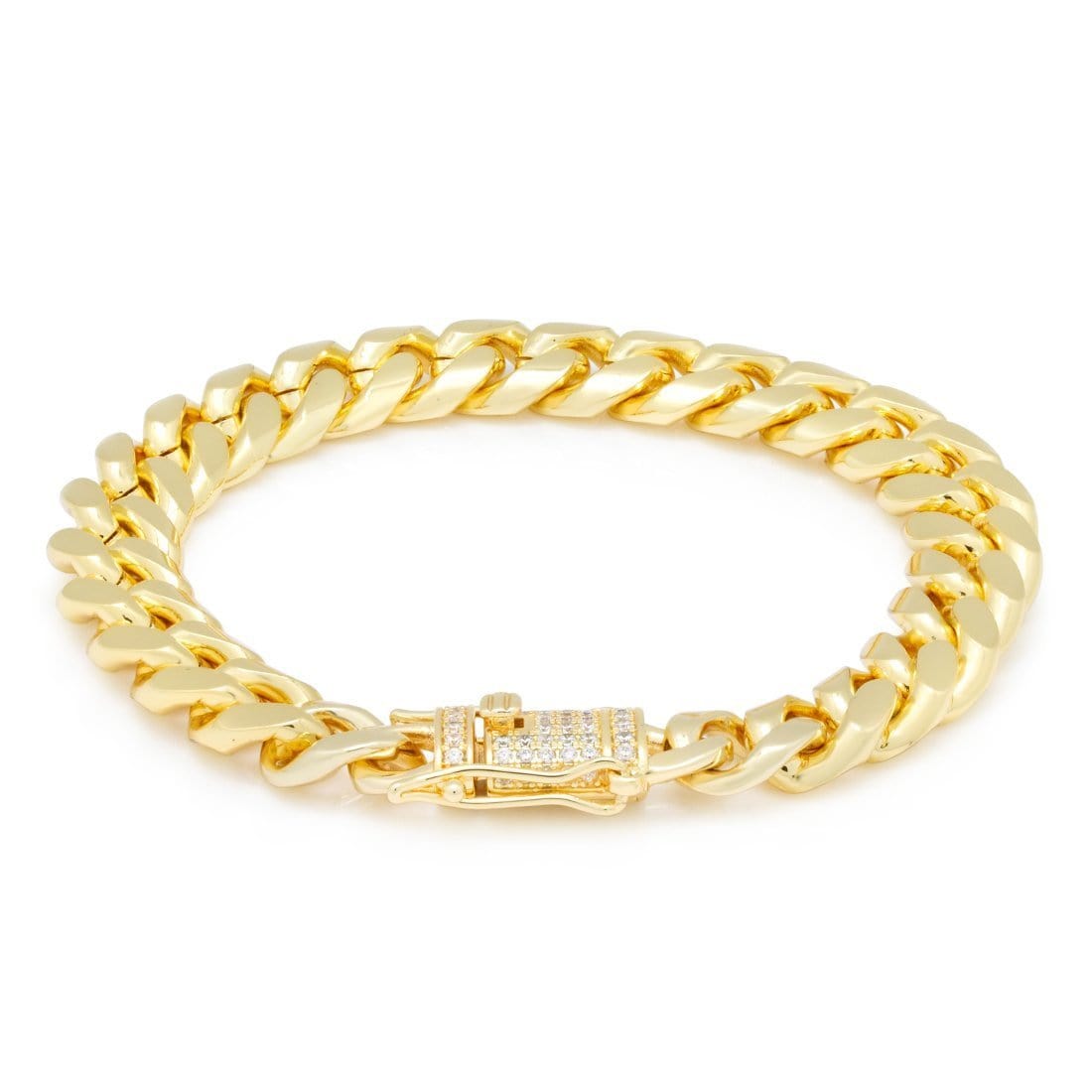 Solid Gold 10mm Miami Cuban Link Bracelet  in  14K Gold / 8" by Kingices