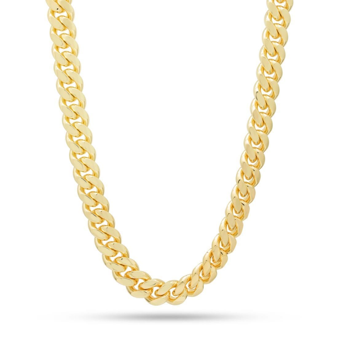 Solid Gold 10mm Miami Cuban Link Chain  in  Solid Gold / 14K Gold / 18" by Kingices