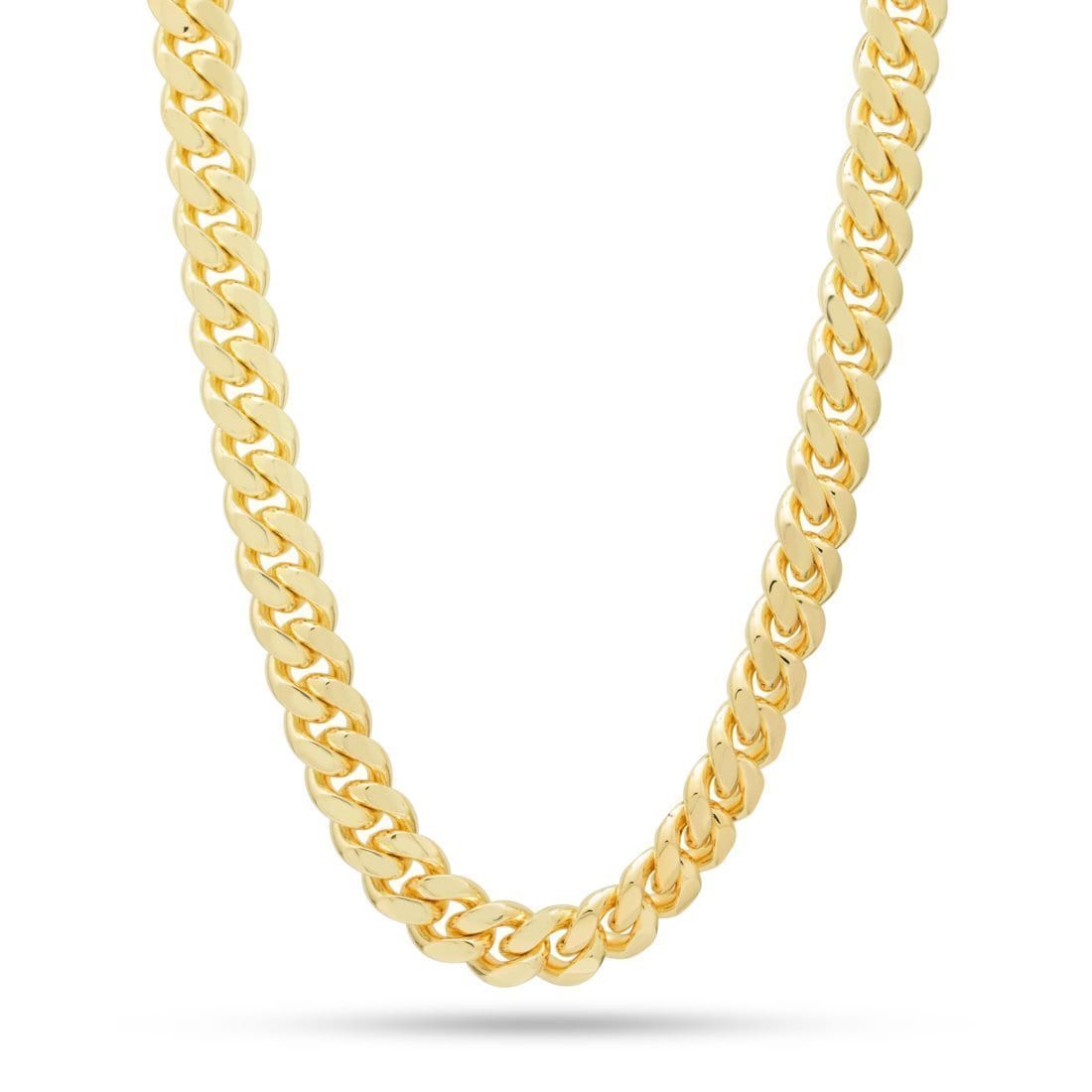 Solid Gold 12mm Miami Cuban Link Chain  in  Solid Gold / 14K Gold / 18" by Kingices