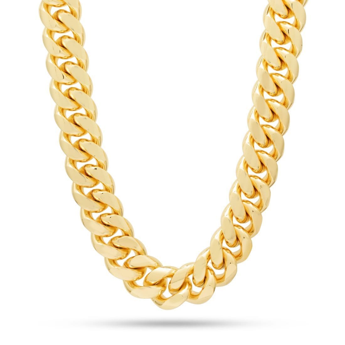 Solid Gold 16mm Miami Cuban Link Chain  in  Solid Gold / 14K Gold / 20" by Kingices