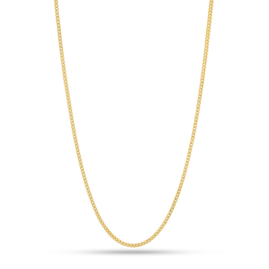 Solid Gold 3mm Franco Chain  in  14K Gold / 16" by Kingices