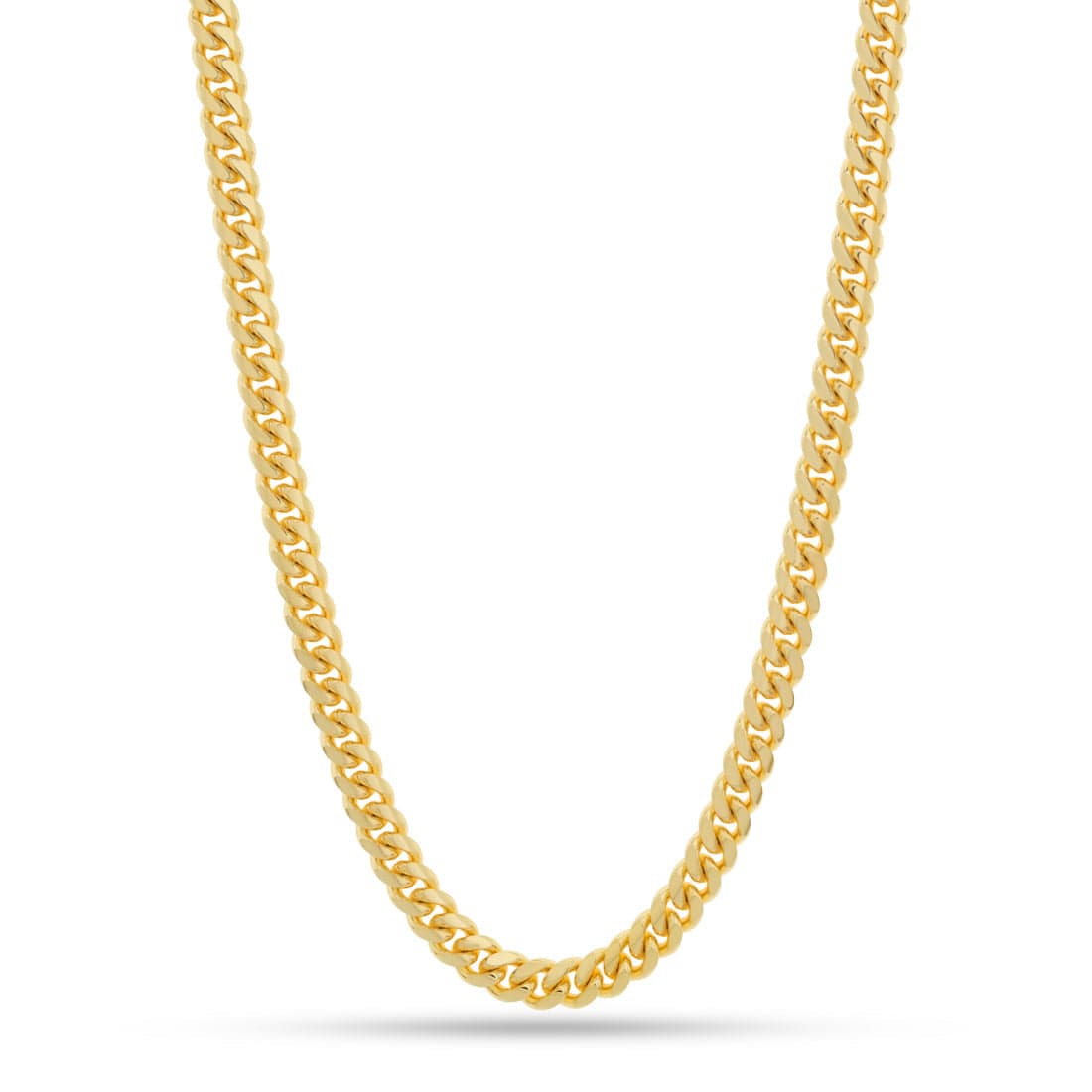 Solid Gold 8mm Miami Cuban Link Chain  in  Solid Gold / 14K Gold / 18" by Kingices