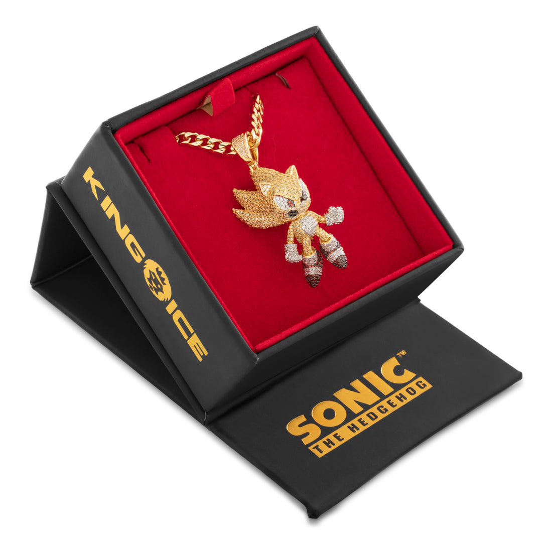 Sonic the Hedgehog x Kingices - Fast Super Sonic Necklace  in  14K Gold / 2.3" by Kingices