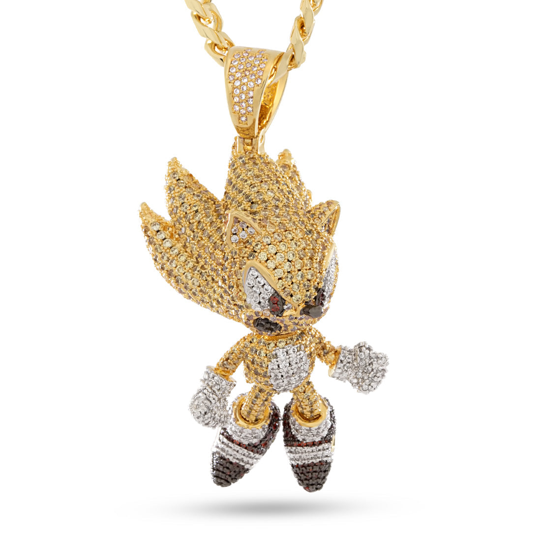 Sonic the Hedgehog x Kingices - Fast Super Sonic Necklace  in  14K Gold / 2.3" by Kingices