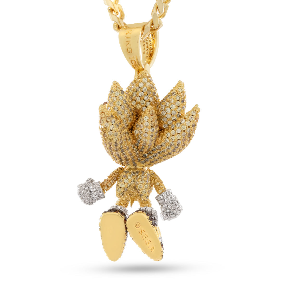 Sonic the Hedgehog x Kingices - Fast Super Sonic Necklace  in  14K Gold / 2.3" by Kingices
