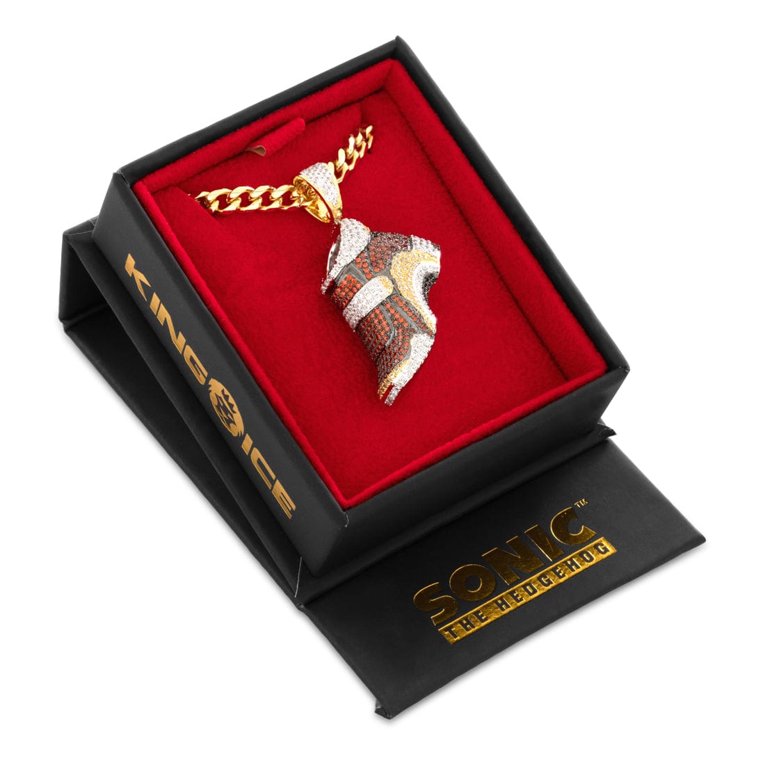 Sonic the Hedgehog x Kingices - Grind Shoe Necklace  in  14K/White Gold / 2" by Kingices