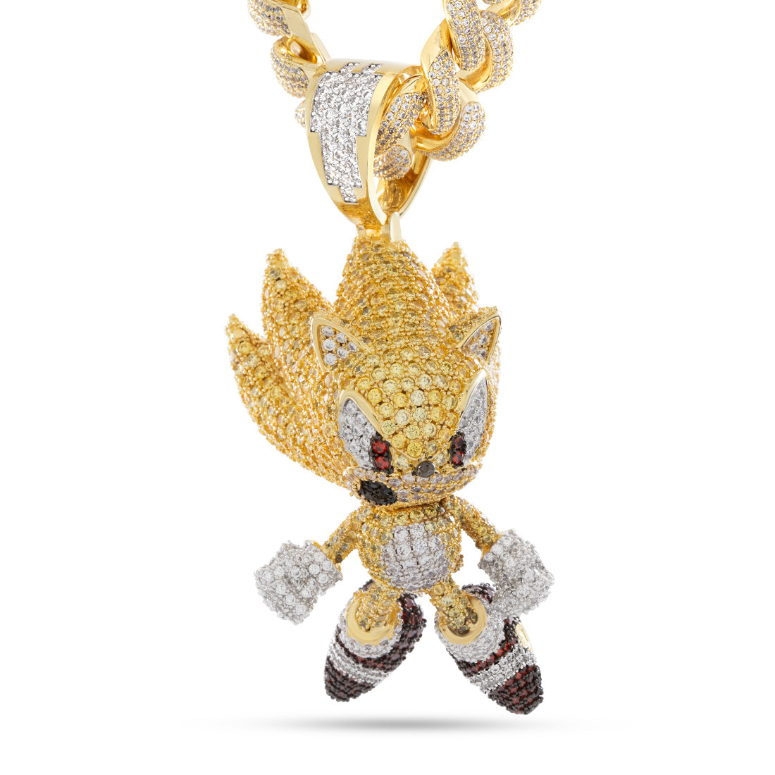 Sonic the Hedgehog x Kingices - LE XL Fast Super Sonic Necklace  in  14K Gold / 4.4" by Kingices