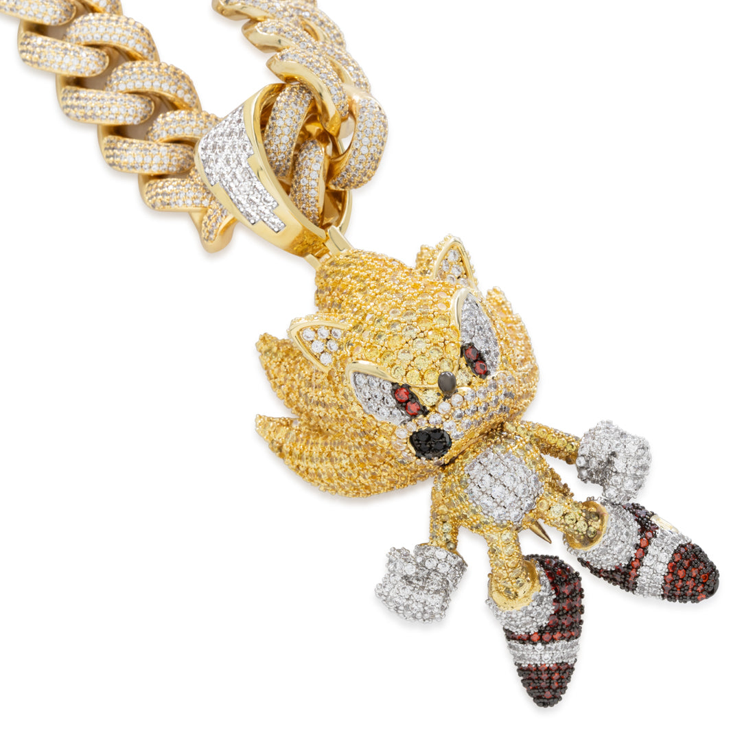 Sonic the Hedgehog x Kingices - LE XL Fast Super Sonic Necklace  in  14K Gold / 4.4" by Kingices