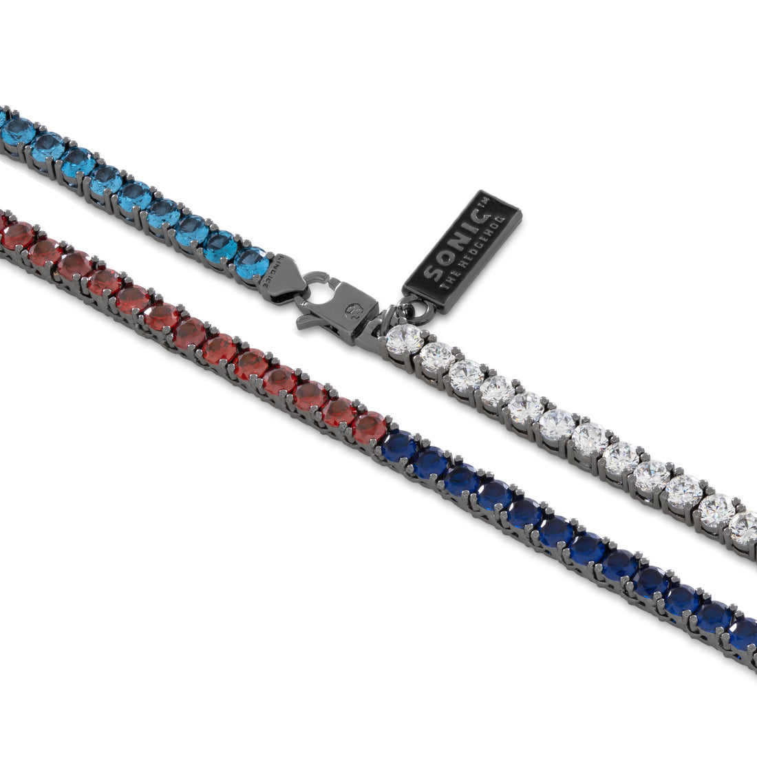 Sonic the Hedgehog x Kingices - 4mm Chaos Emerald Tennis Chain  in  by Kingices