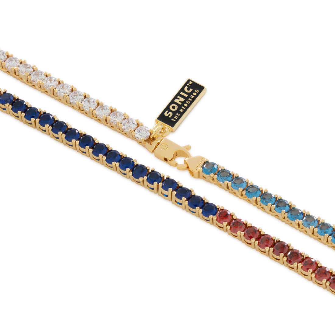 Sonic the Hedgehog x Kingices - 4mm Chaos Emerald Tennis Chain  in  by Kingices