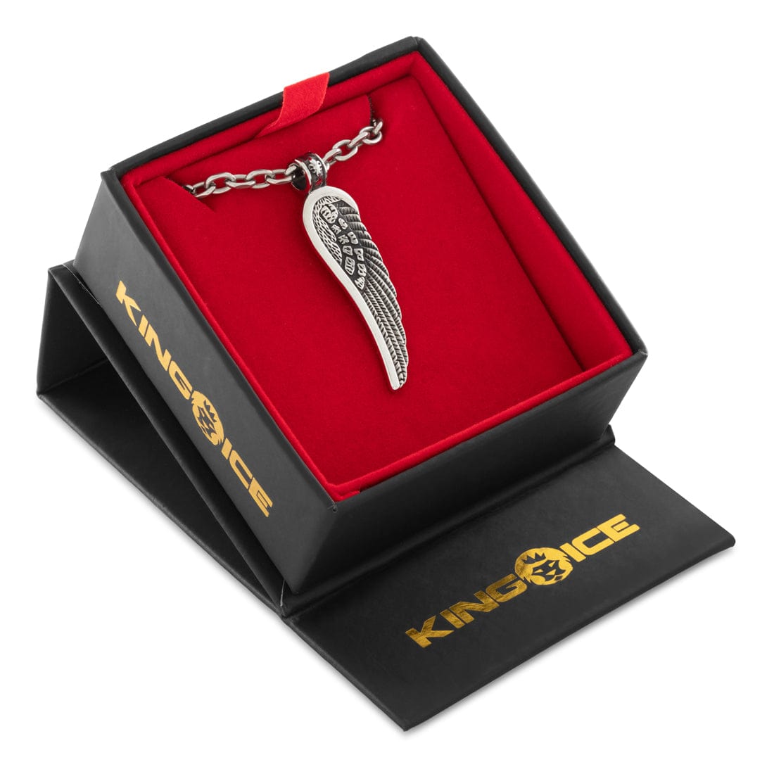 Split-Single Wing Necklace  in  2.2" by Kingices