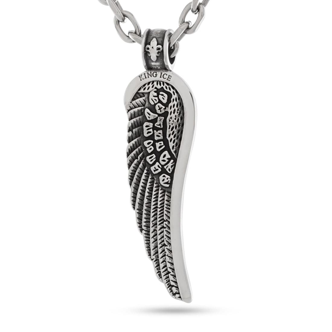 Split-Single Wing Necklace  in  2.2" by Kingices