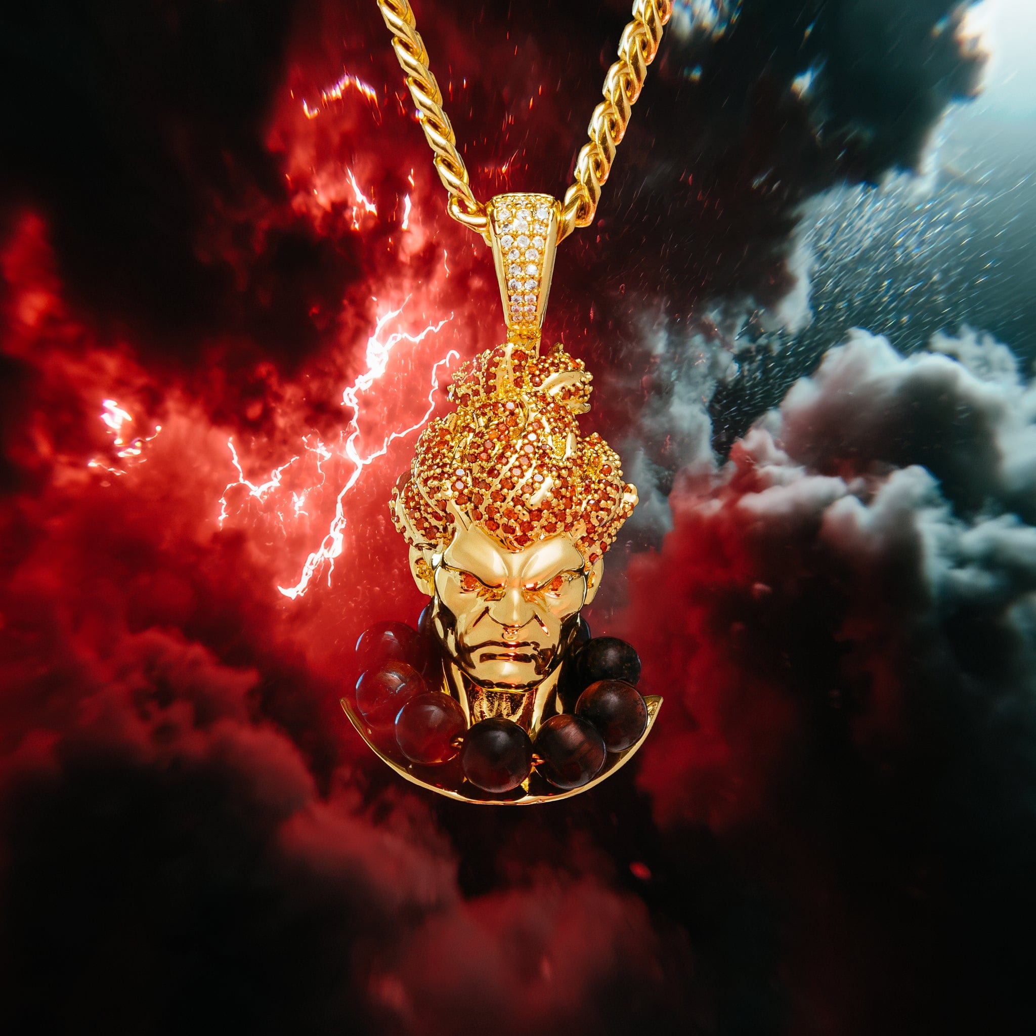 Street Fighter x Kingices - Akuma Necklace  in  1" by Kingices