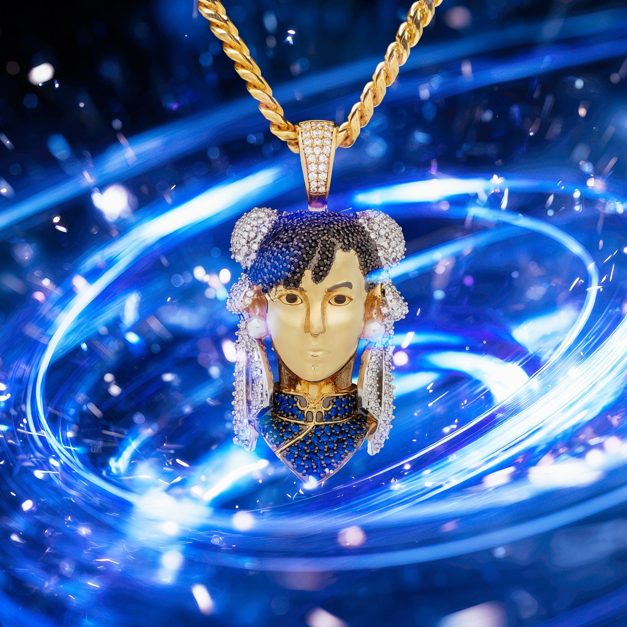 Street Fighter x Kingices - Chun-Li Necklace  in  1" by Kingices