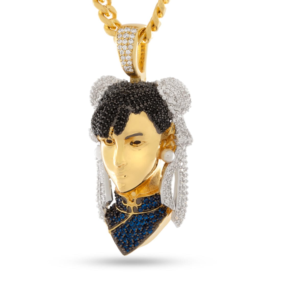 Street Fighter x Kingices - Chun-Li Necklace  in  2.1" by Kingices