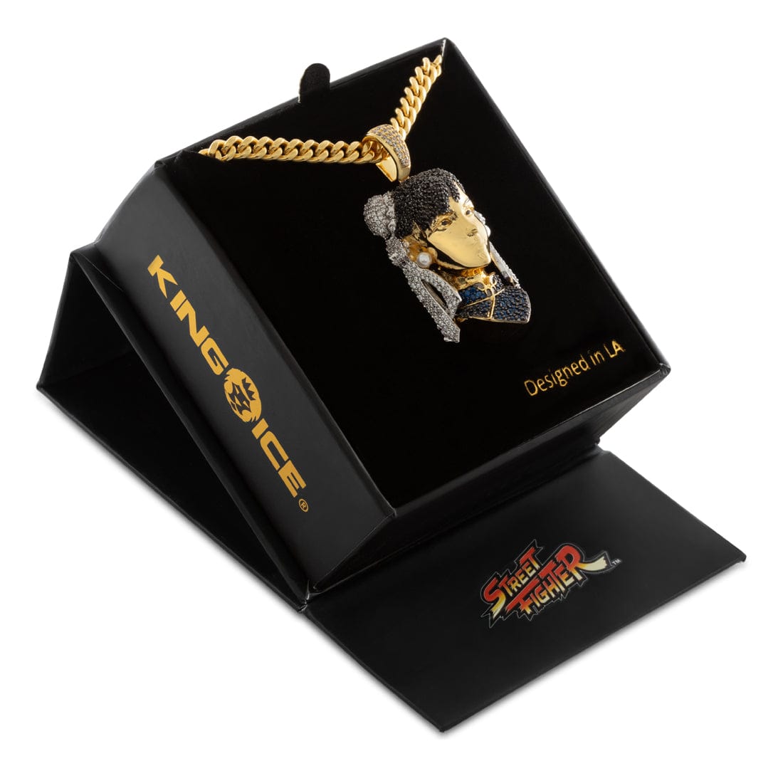 Street Fighter x Kingices - Chun-Li Necklace  in  2.1" by Kingices