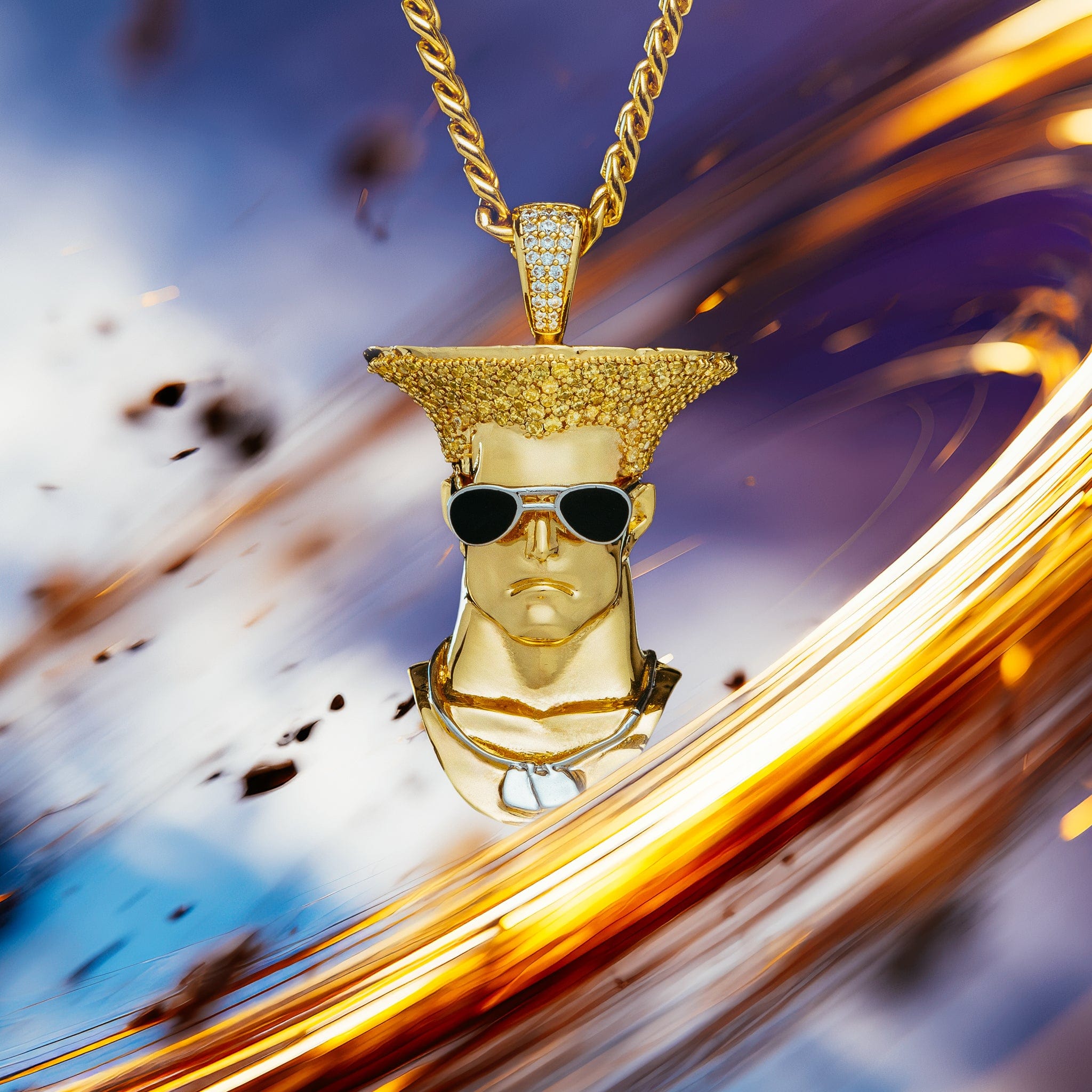 Street Fighter x Kingices - Guile Necklace  in  1" by Kingices