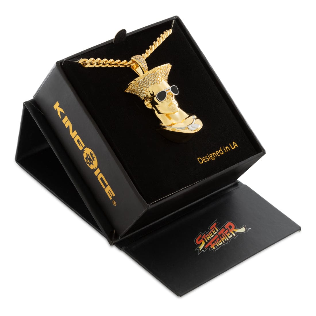 Street Fighter x Kingices - Guile Necklace  in  2.1" by Kingices