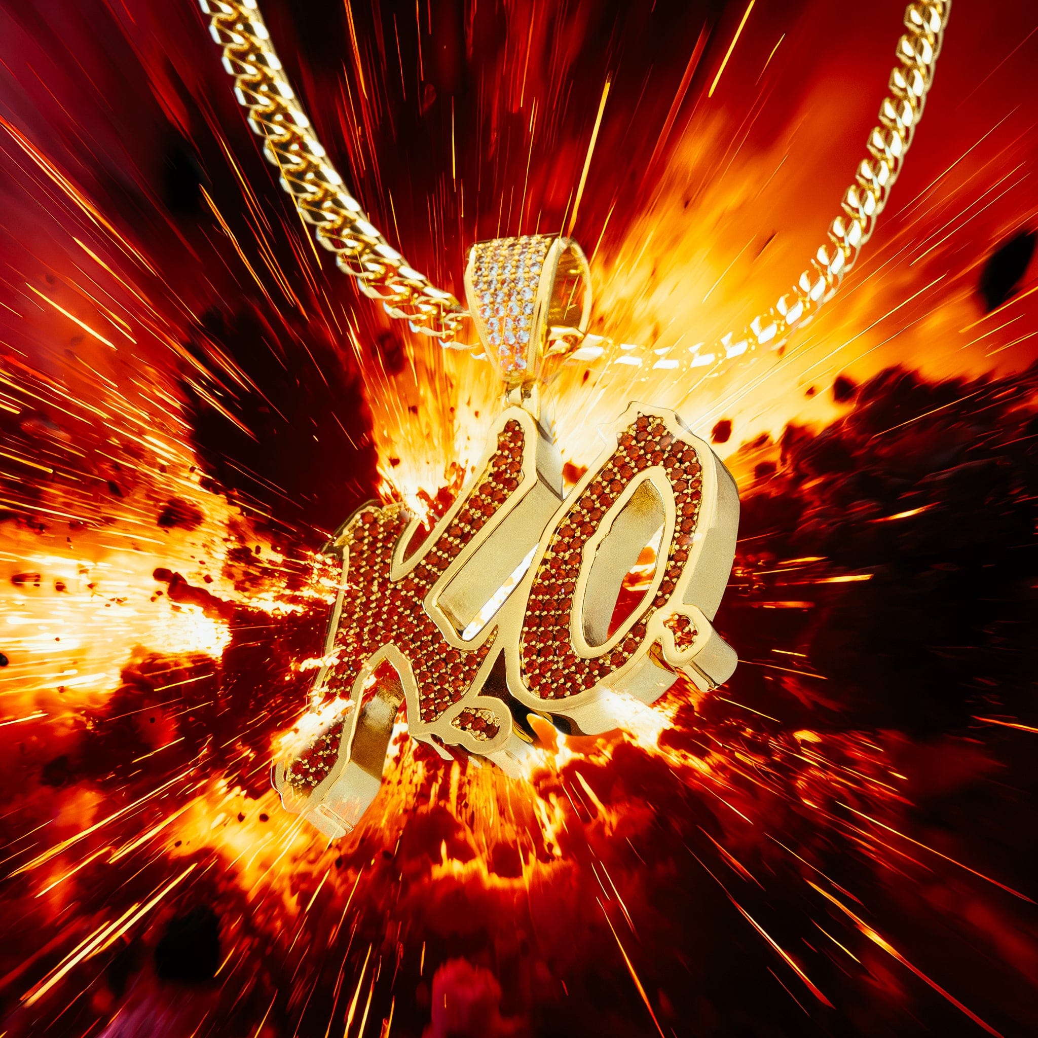 Street Fighter x Kingices - K.O. Necklace  in  1" by Kingices