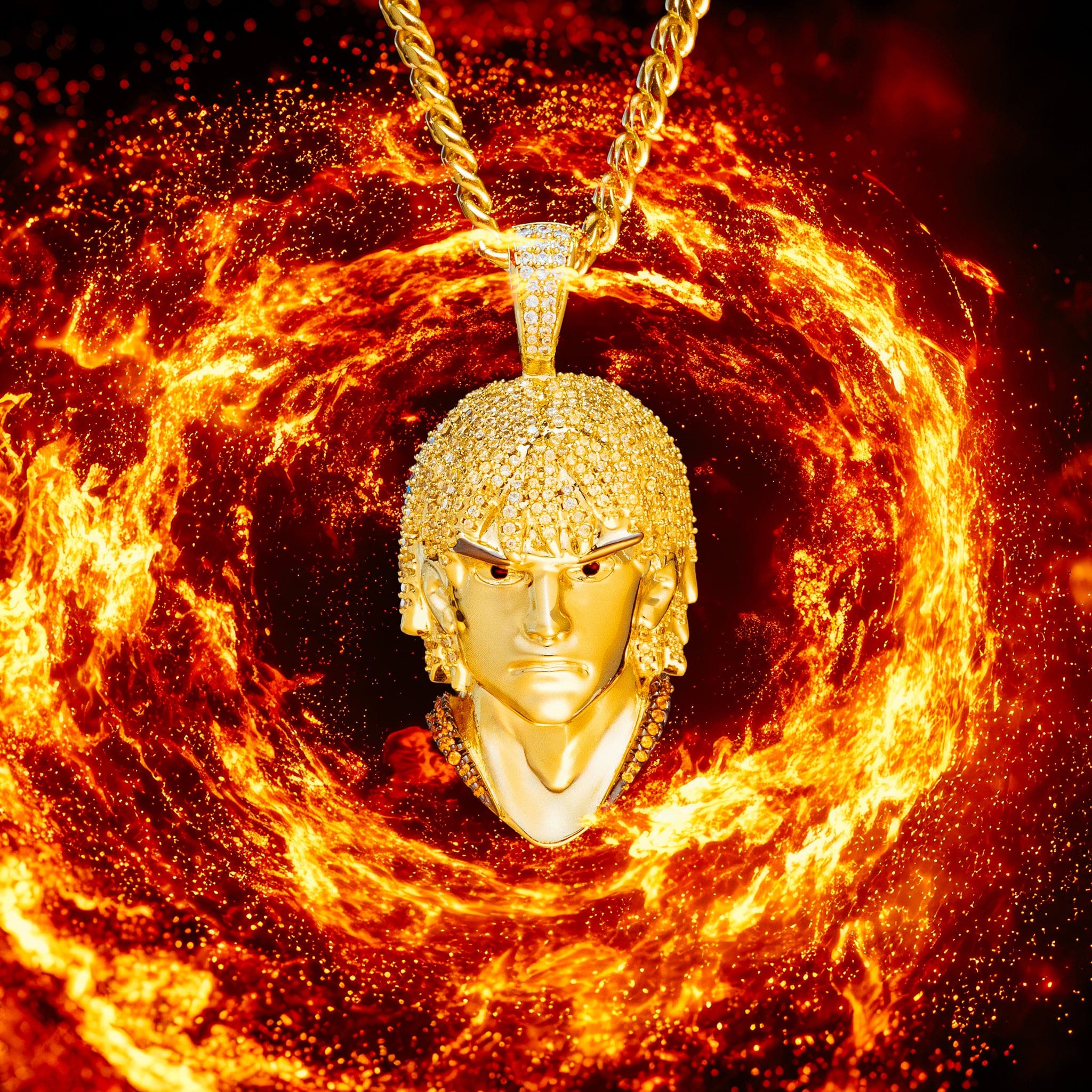 Street Fighter x Kingices - Ken Masters Necklace  in  1" by Kingices