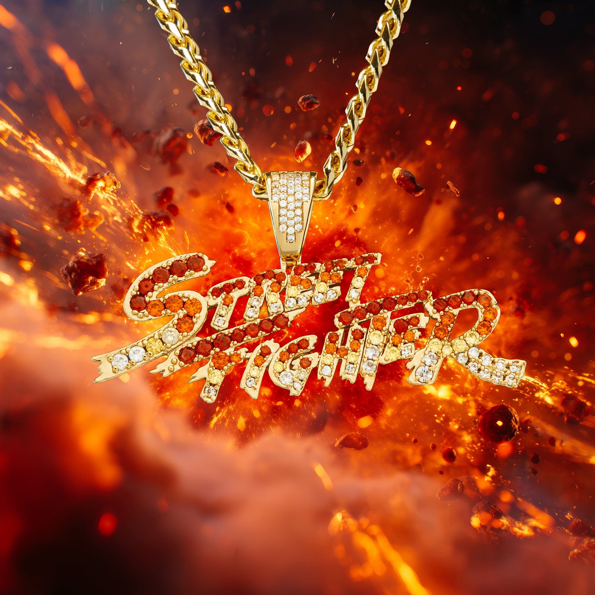 Street Fighter x Kingices - Street Fighter Necklace  in  1" by Kingices