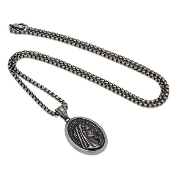 Virgin Mary Portrait Necklace  in  by Kingices