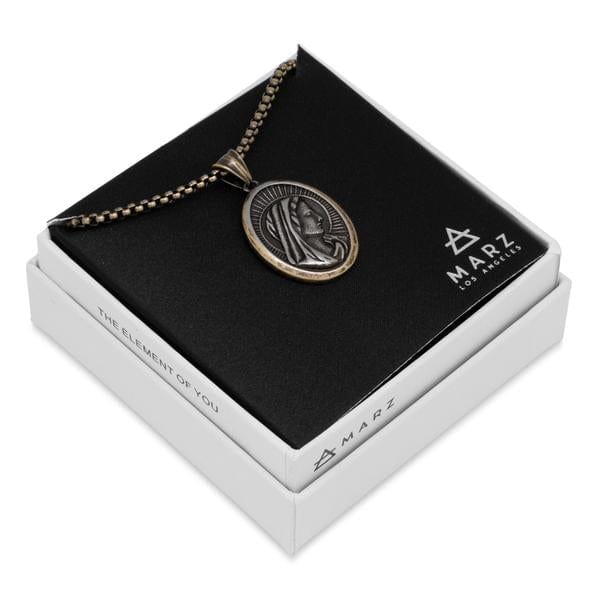 Virgin Mary Portrait Necklace  in  by Kingices